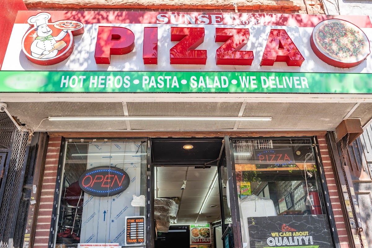 Sunset Pizza Menu